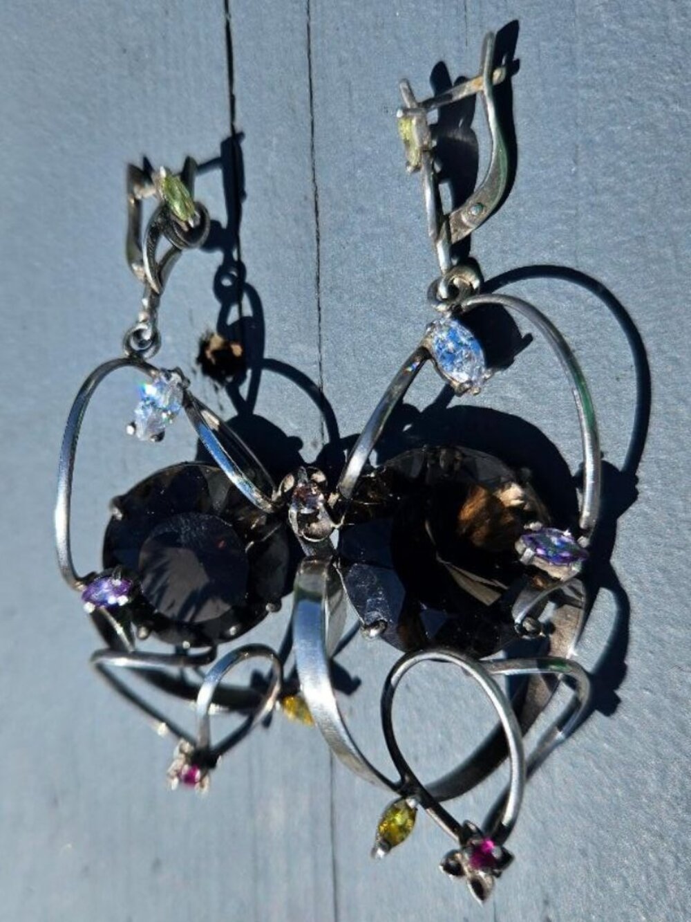 Unique Smokey Quartz Earrings